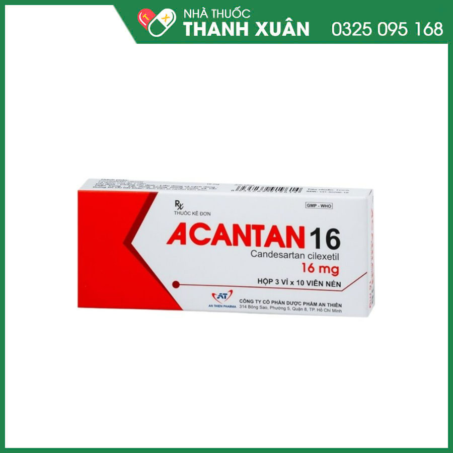 Acantan 16 thuốc điều trị tăng huyết áp